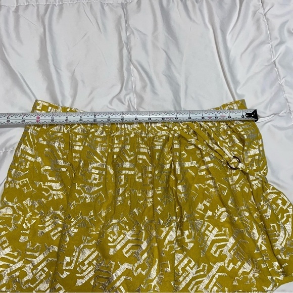 Anthropologie • Floreat | Yellow One Shoulder Embroidered Tank Bohemian medium - Picture 9 of 10